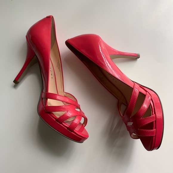Audrey Brooke Shoes - Audrey Brooke Melon/coral colored heels
